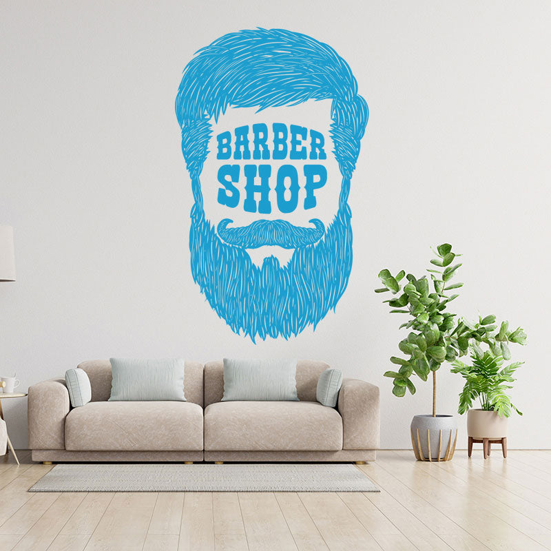 customizable barber shop wall sticker