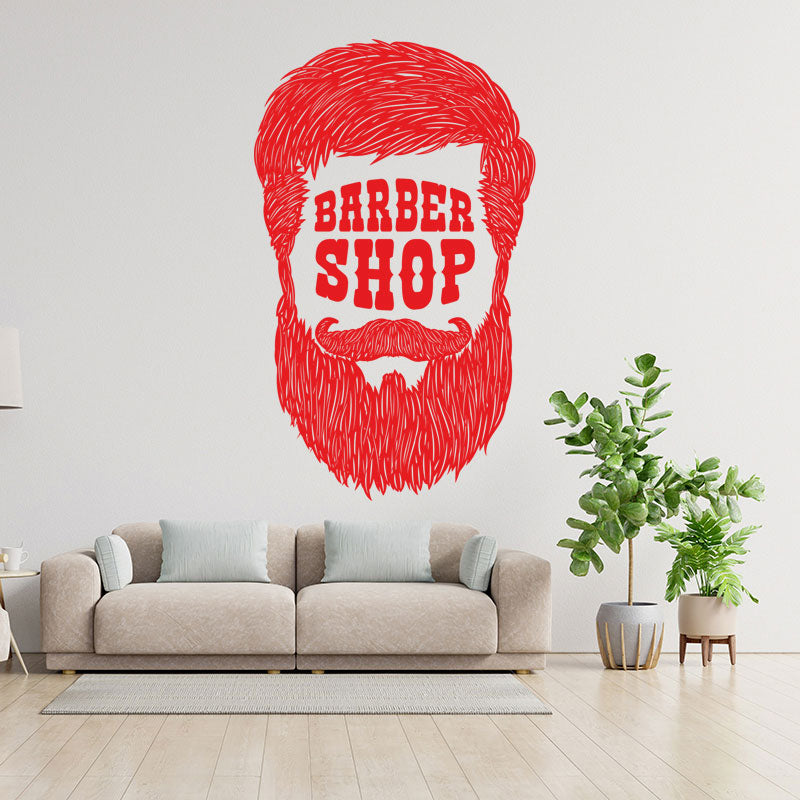 customizable barber shop wall sticker