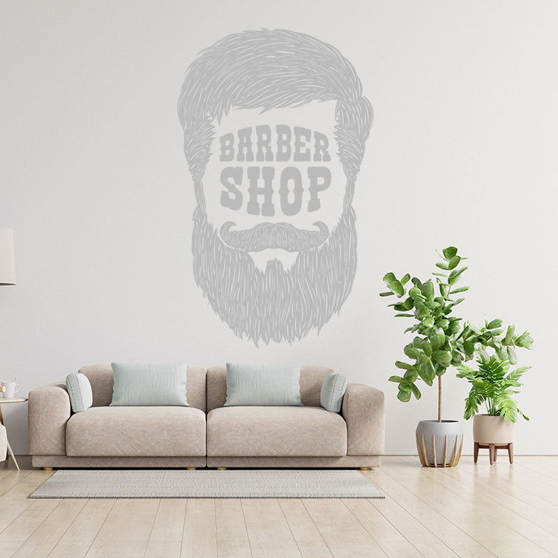 customizable barber shop wall sticker