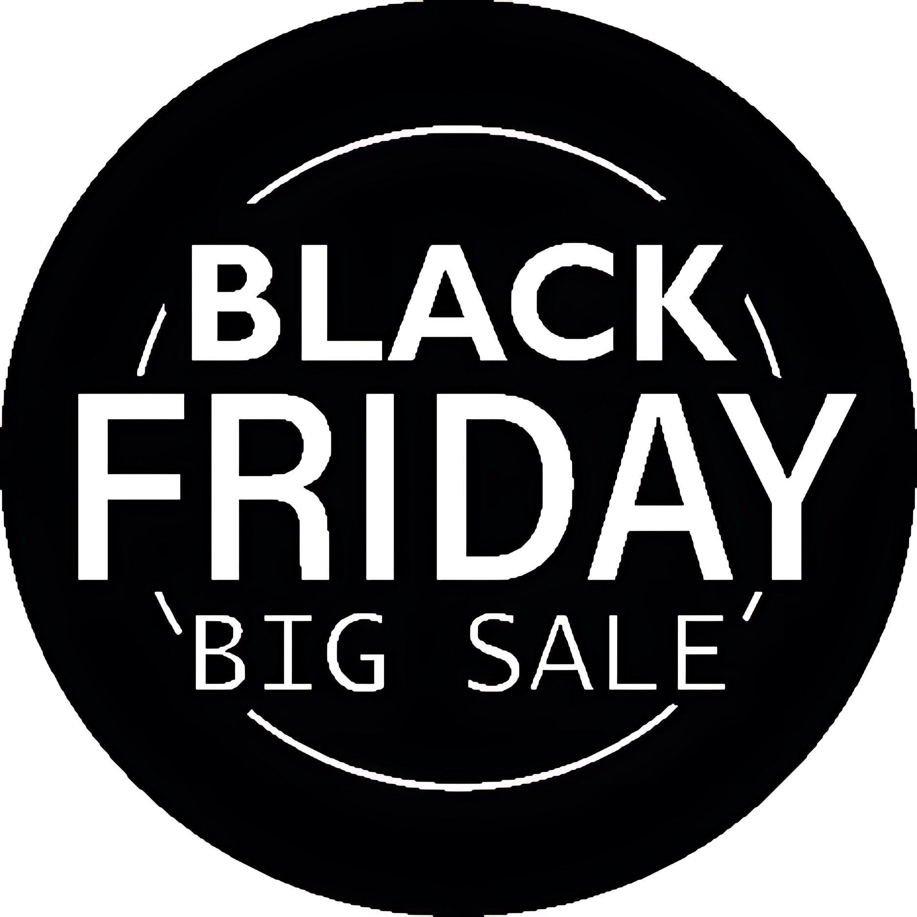 Black Friday Big Sale Round Window Stickers & Decals