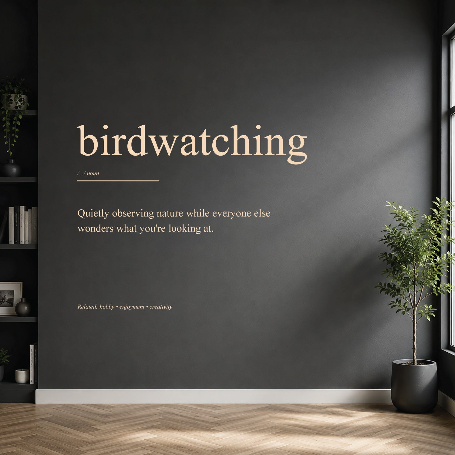 birdwatching dictionary definition wall sticker