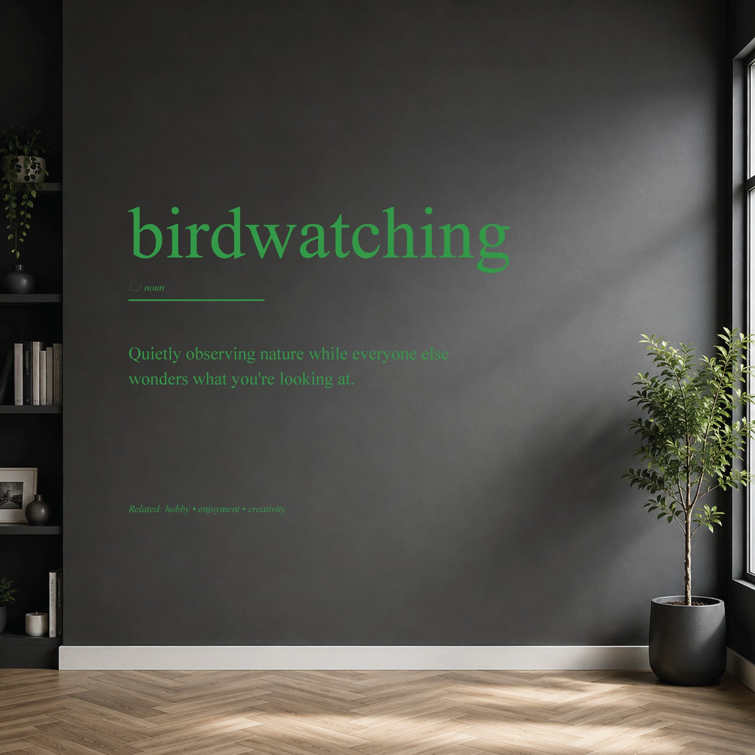 birdwatching dictionary definition wall sticker