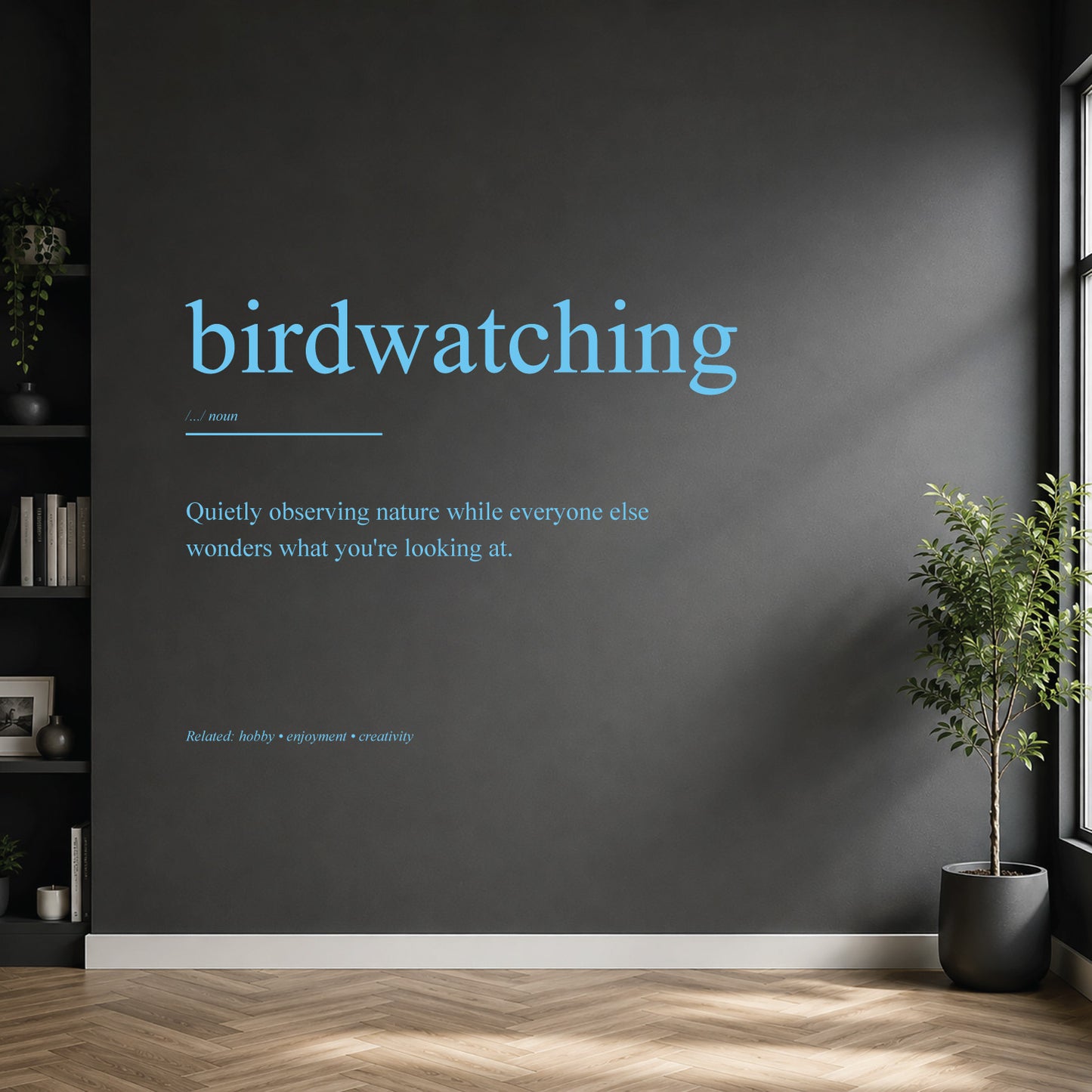 birdwatching dictionary definition wall sticker