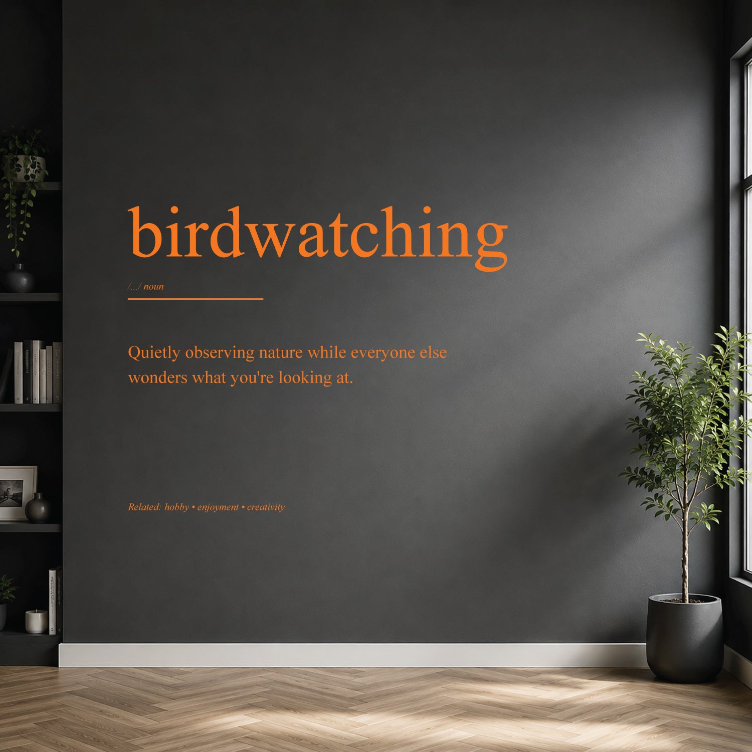 birdwatching dictionary definition wall sticker