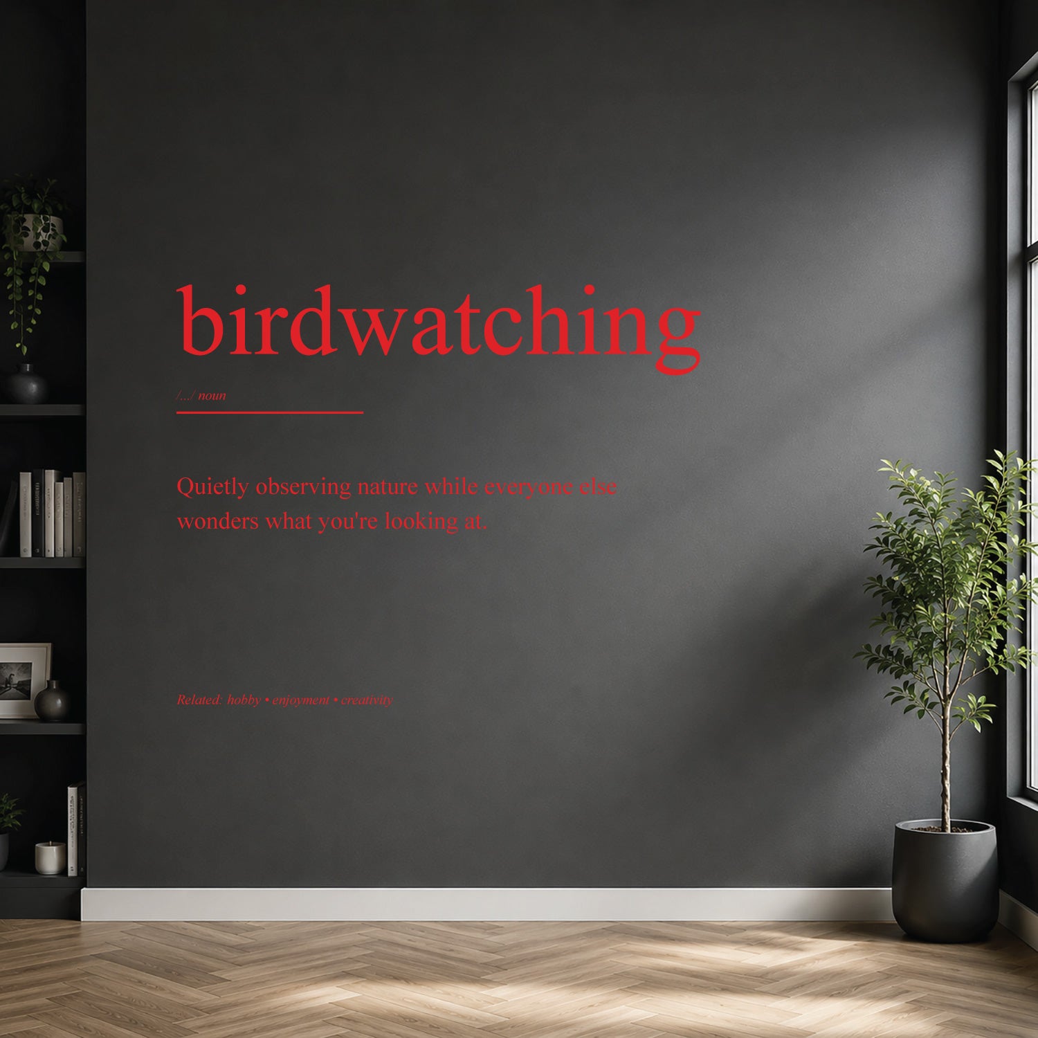 birdwatching dictionary definition wall sticker