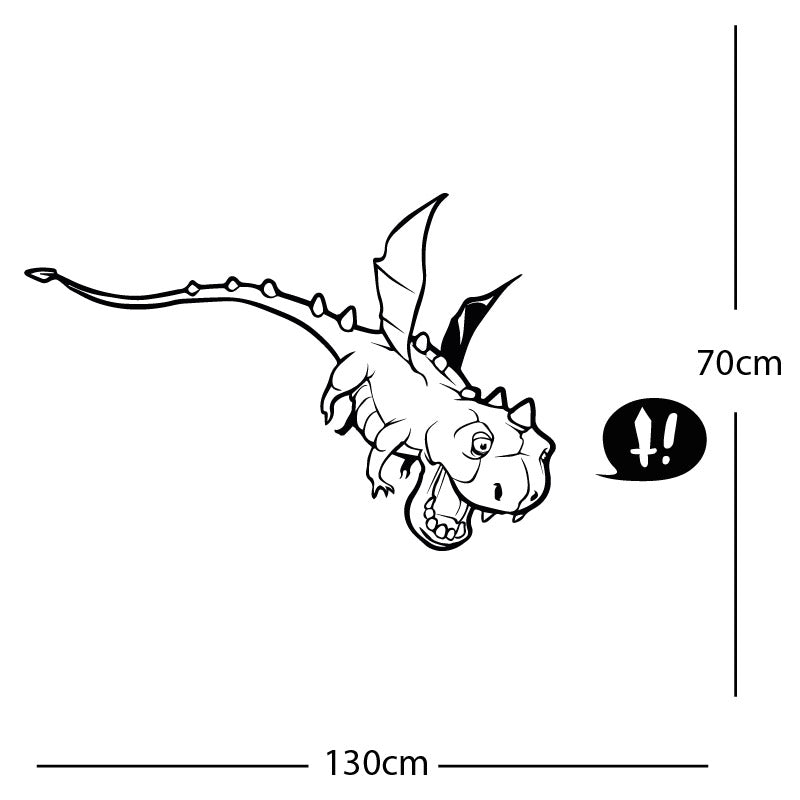 flying dragon decal wall sticker
