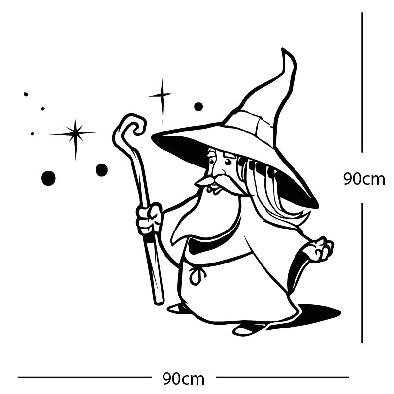 merlin wizard wall sticker
