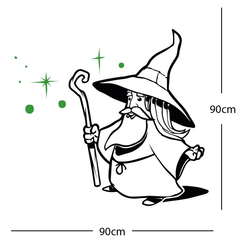 merlin wizard wall sticker