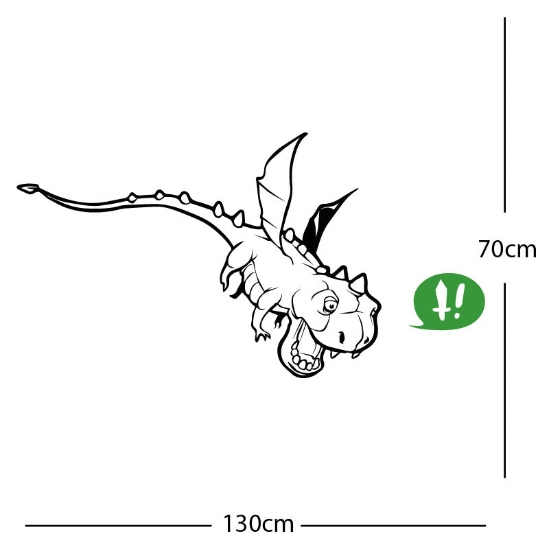 flying dragon decal wall sticker