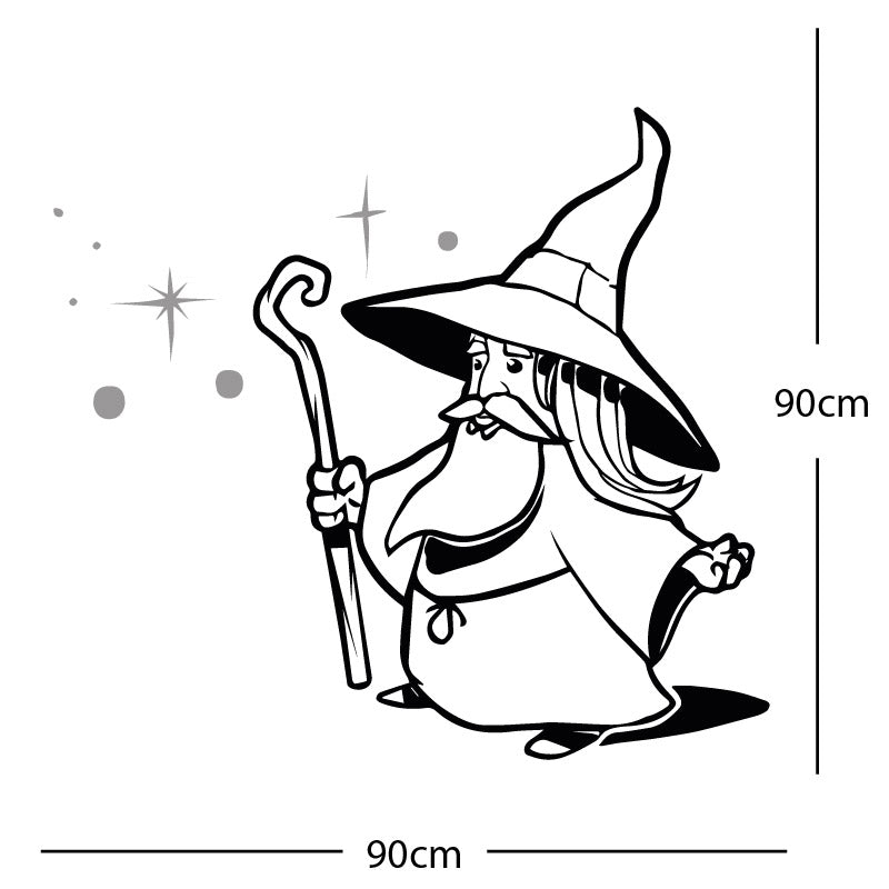 merlin wizard wall sticker