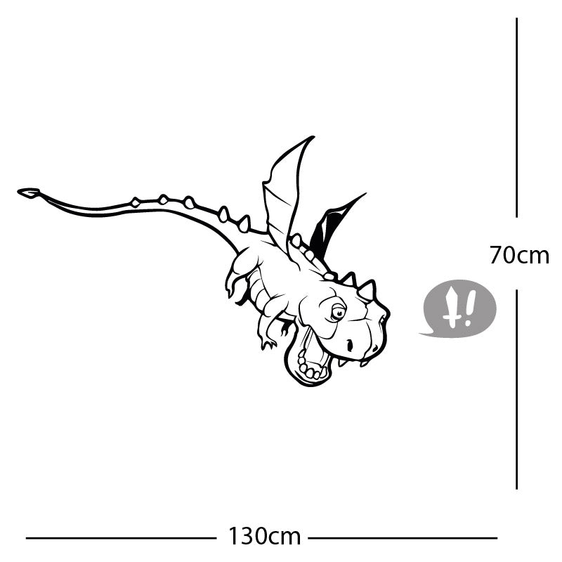 flying dragon decal wall sticker