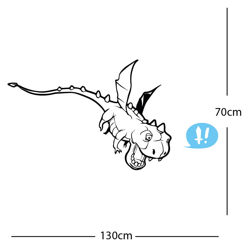 flying dragon decal wall sticker