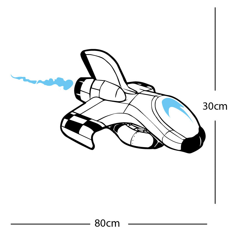 space ship kids space themed rocket wall sticker