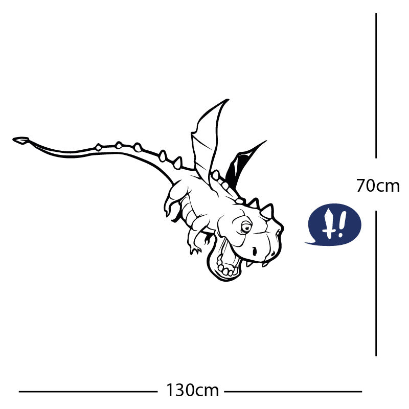 flying dragon decal wall sticker