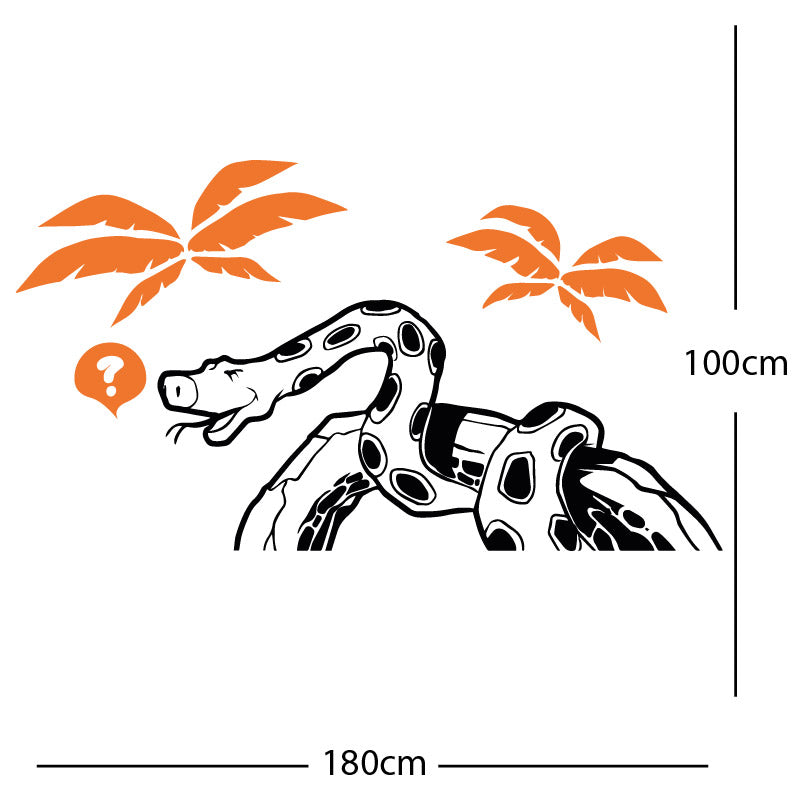 jungle snake wall sticker