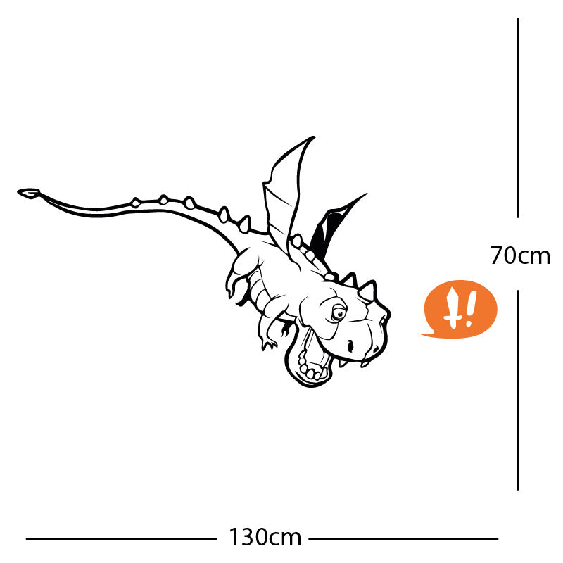 flying dragon decal wall sticker
