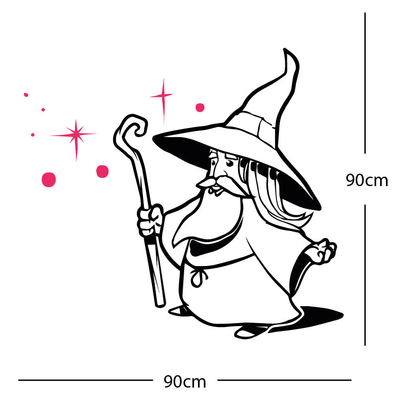 merlin wizard wall sticker