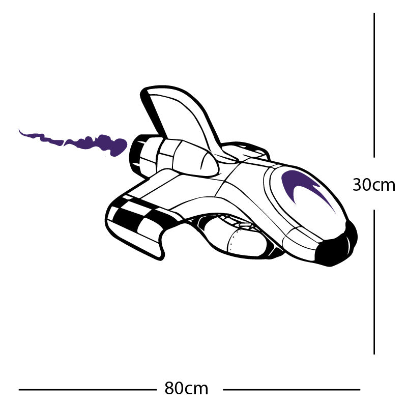 space ship kids space themed rocket wall sticker