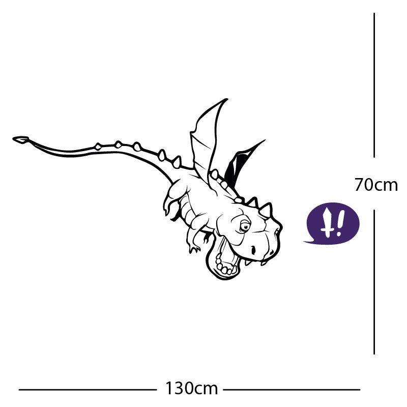 flying dragon decal wall sticker