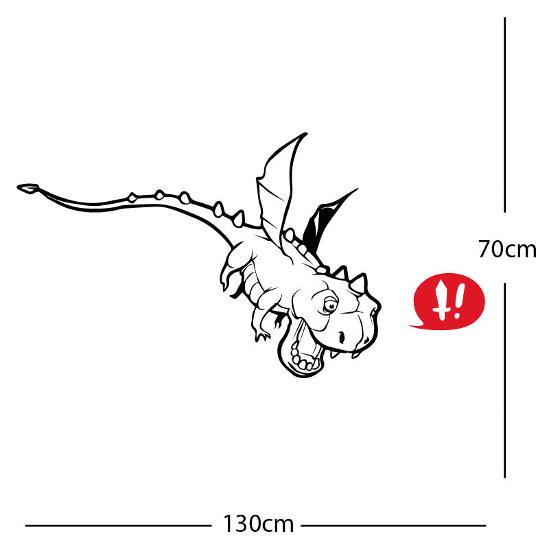 flying dragon decal wall sticker