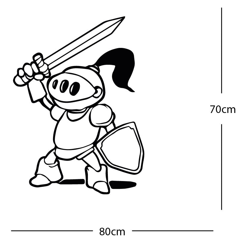 brave knight wall sticker