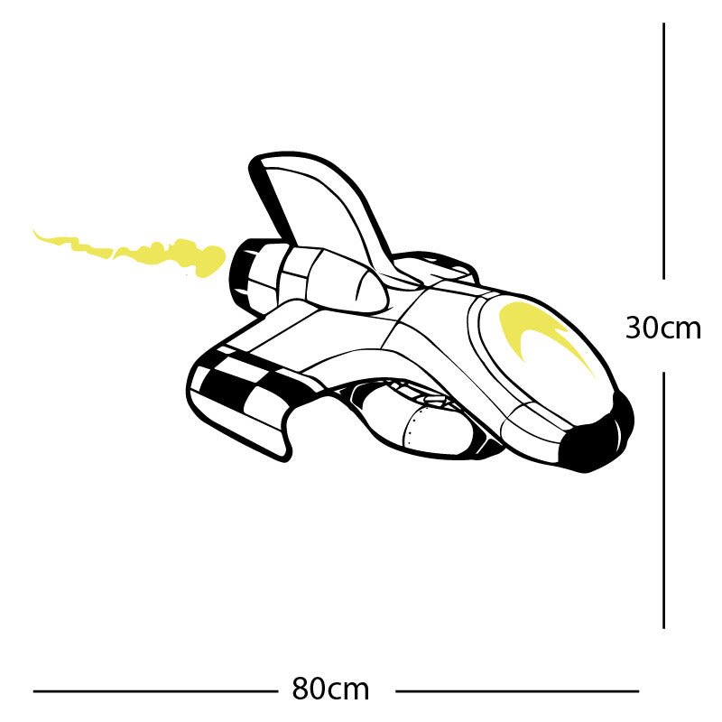 space ship kids space themed rocket wall sticker