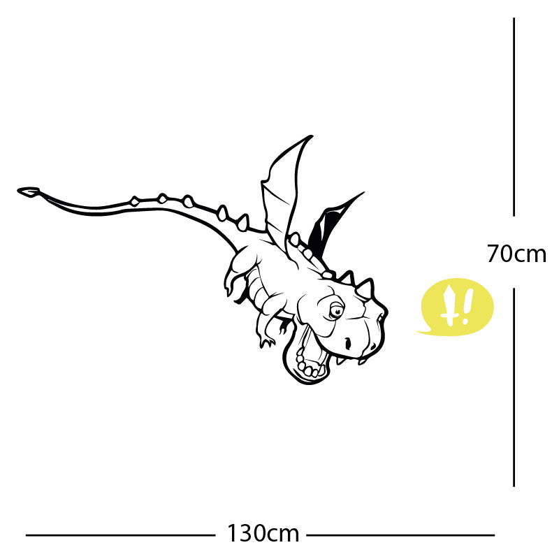 flying dragon decal wall sticker