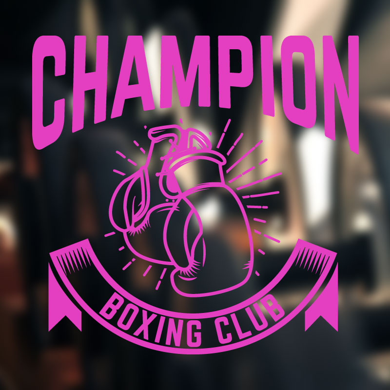 boxing strength fitness wall sticker