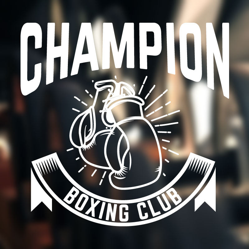 boxing strength fitness wall sticker