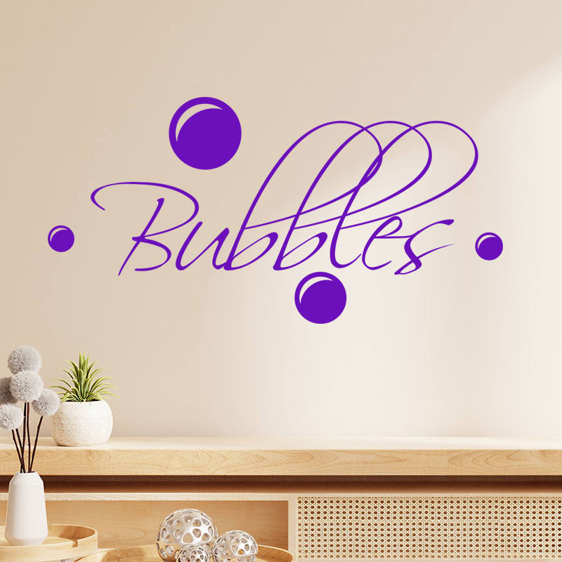 bubbles bathroom sticker