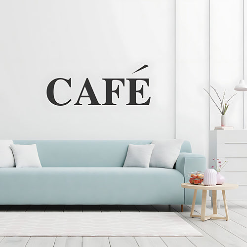 'Cafe' Kitchen Wall Art Sticker - Chic Vinyl Decor for Cafes
