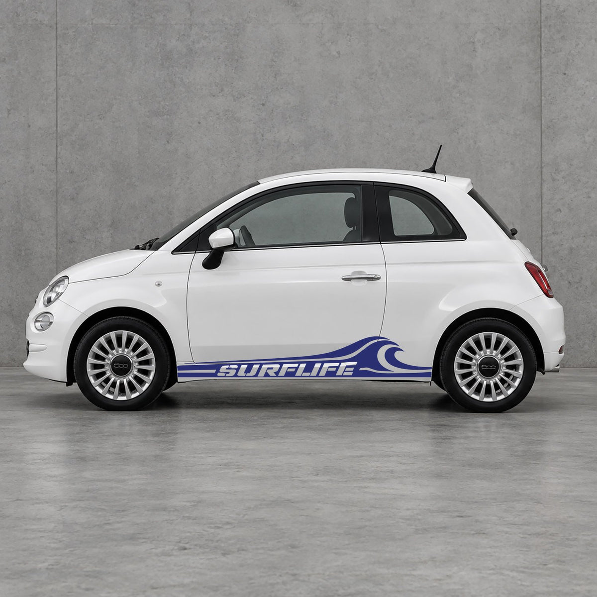 Fiat 500 Surf Life Side Stripes Kit - Pair Supplied in Navy Blue & Navy Blue
