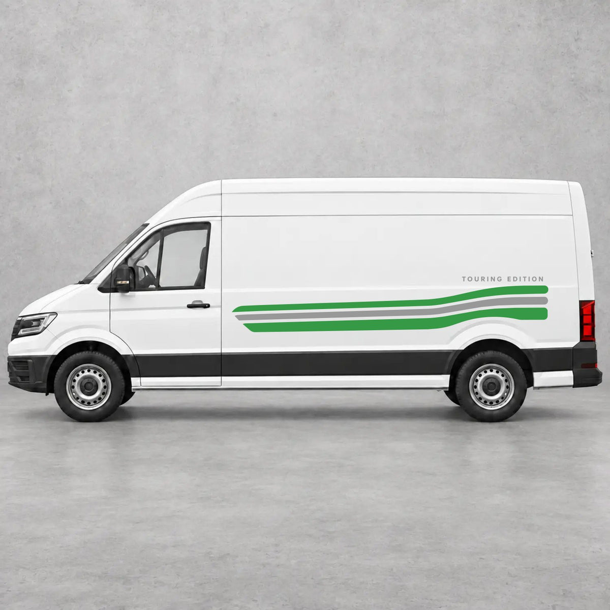 VW Crafter Touring Edition Side Stripes in Green & Grey