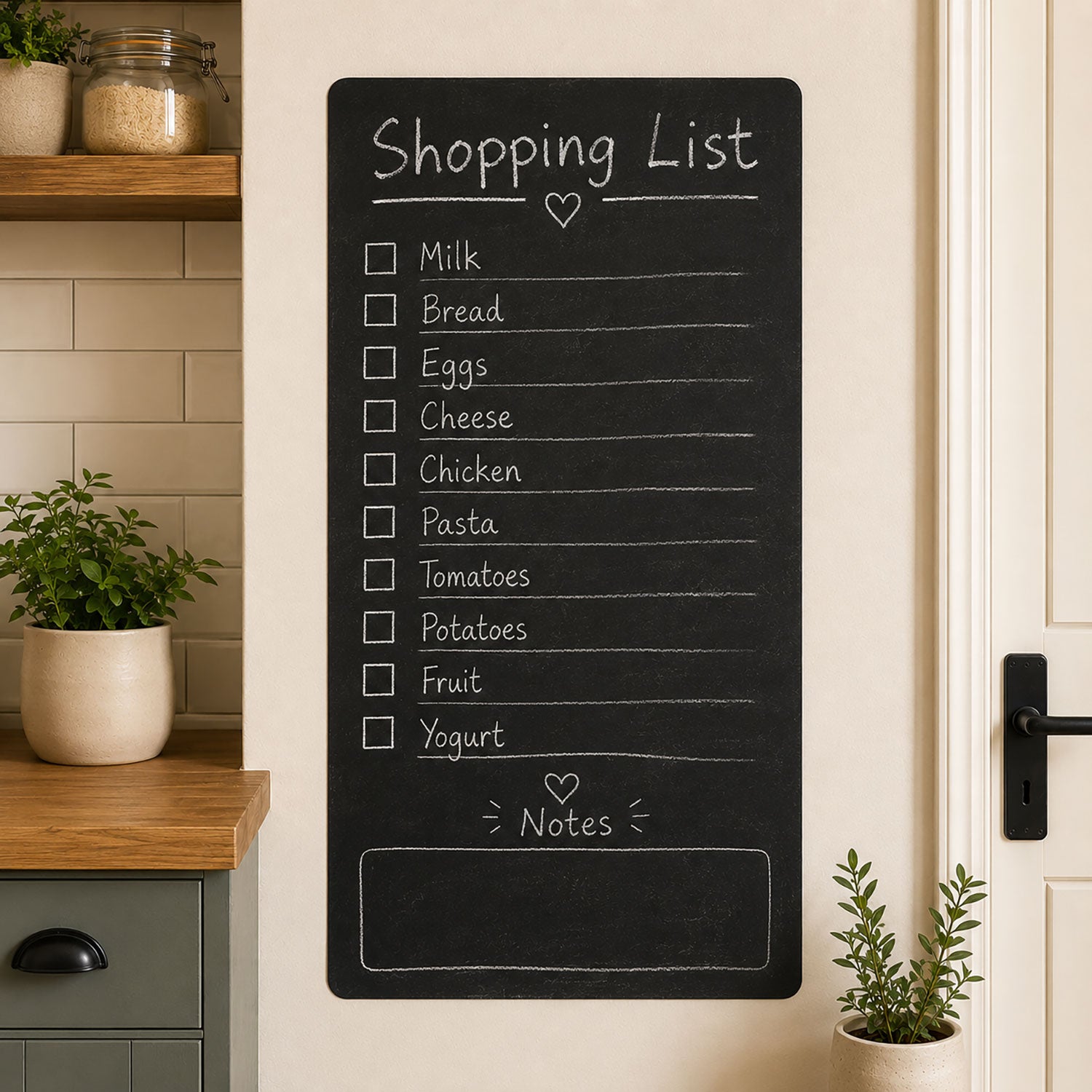 Shopping List Chalkboard Wall Sticker