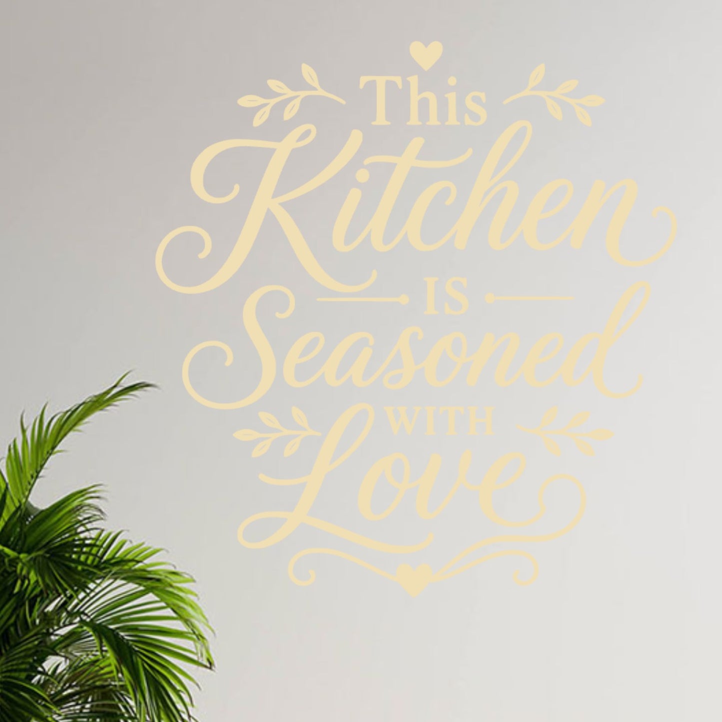 Farmhouse Kitchen Wall Sticker – This Kitchen Is Seasoned With Love Decal