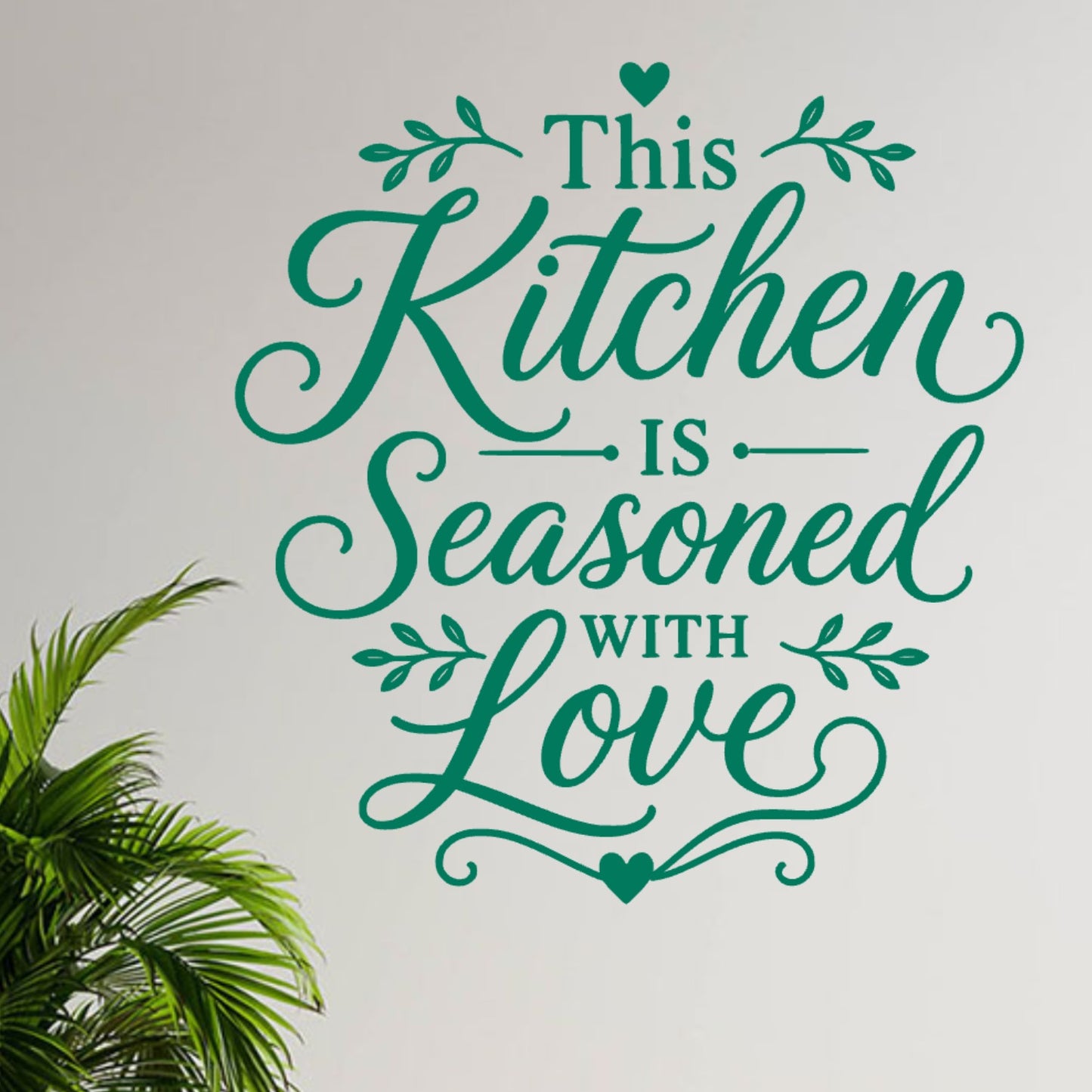 Farmhouse Kitchen Wall Sticker – This Kitchen Is Seasoned With Love Decal