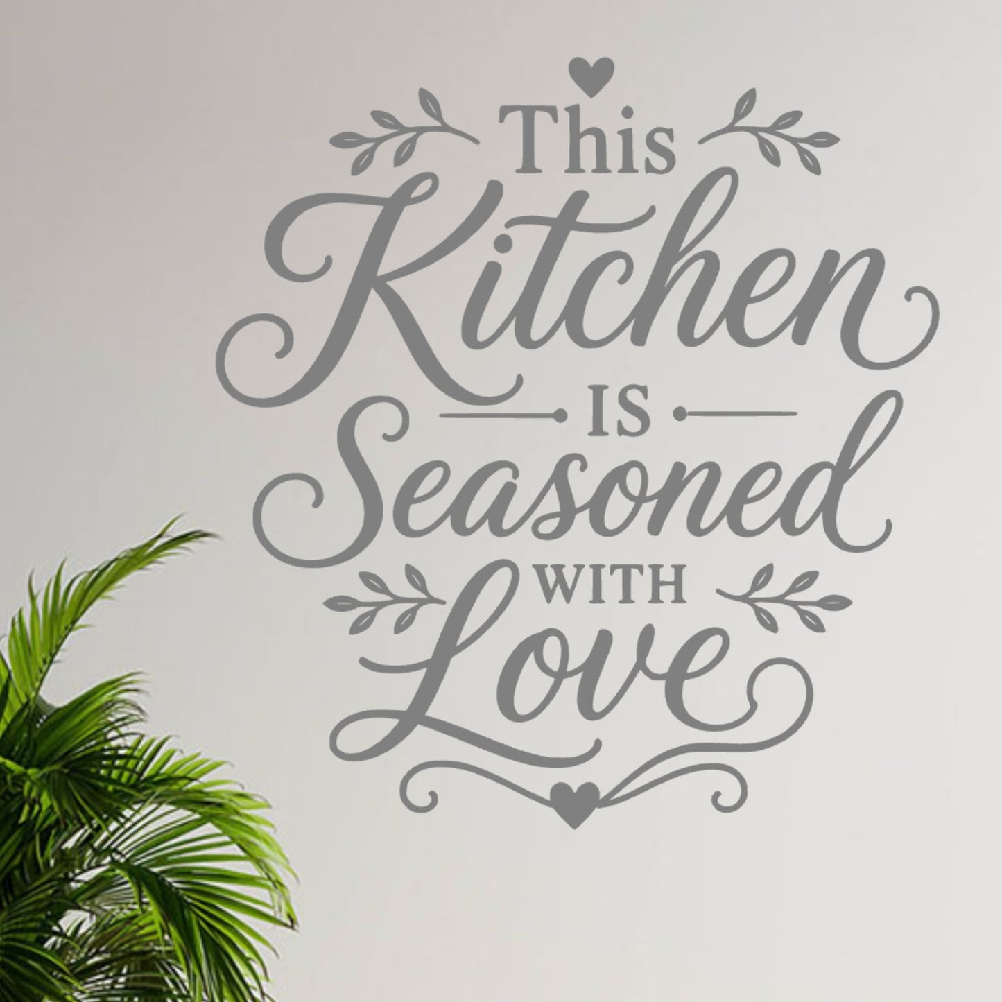 Farmhouse Kitchen Wall Sticker – This Kitchen Is Seasoned With Love Decal