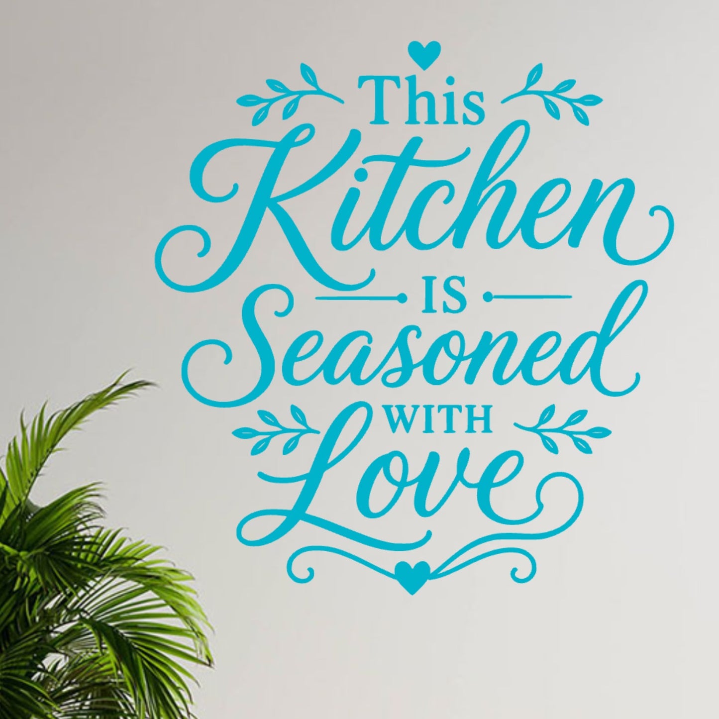 Farmhouse Kitchen Wall Sticker – This Kitchen Is Seasoned With Love Decal