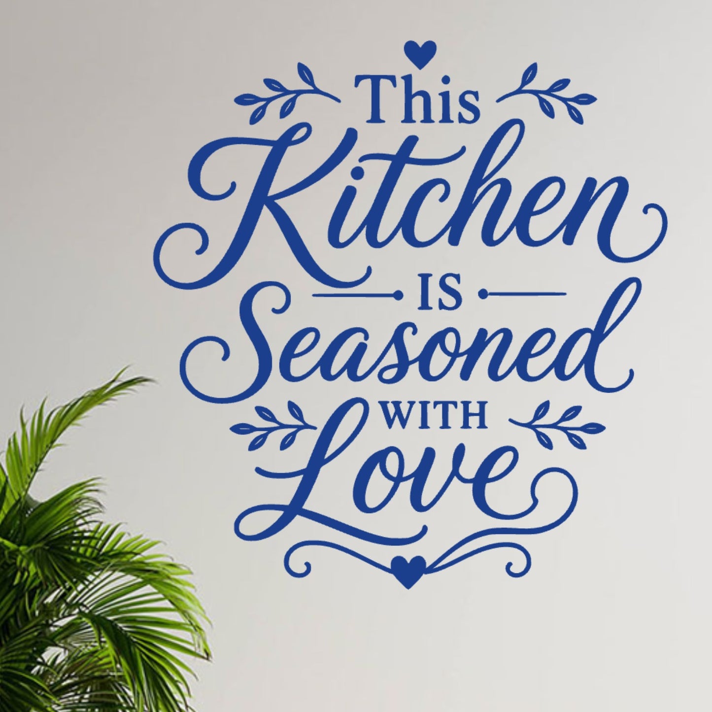 Farmhouse Kitchen Wall Sticker – This Kitchen Is Seasoned With Love Decal