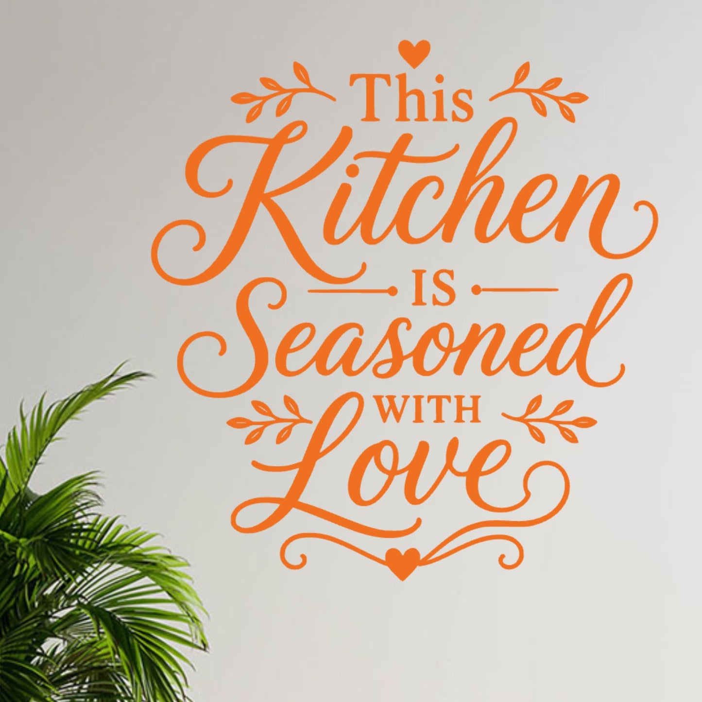 Farmhouse Kitchen Wall Sticker – This Kitchen Is Seasoned With Love Decal