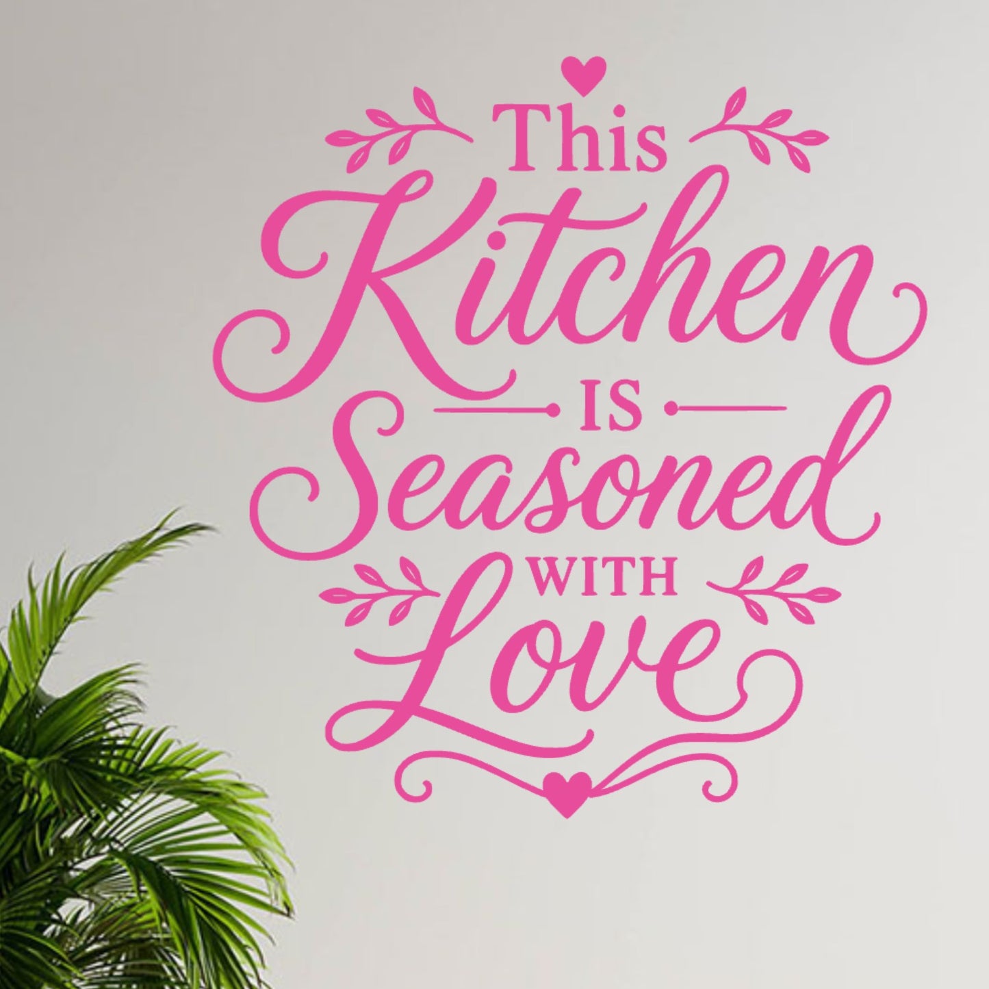Farmhouse Kitchen Wall Sticker – This Kitchen Is Seasoned With Love Decal