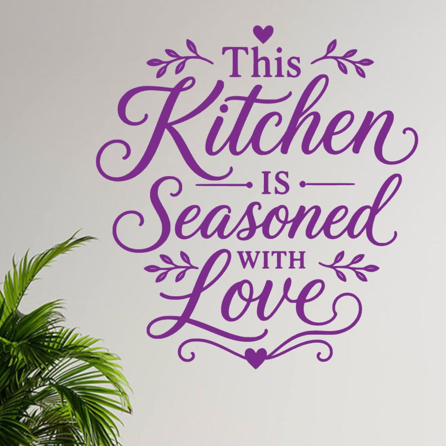 Farmhouse Kitchen Wall Sticker – This Kitchen Is Seasoned With Love Decal
