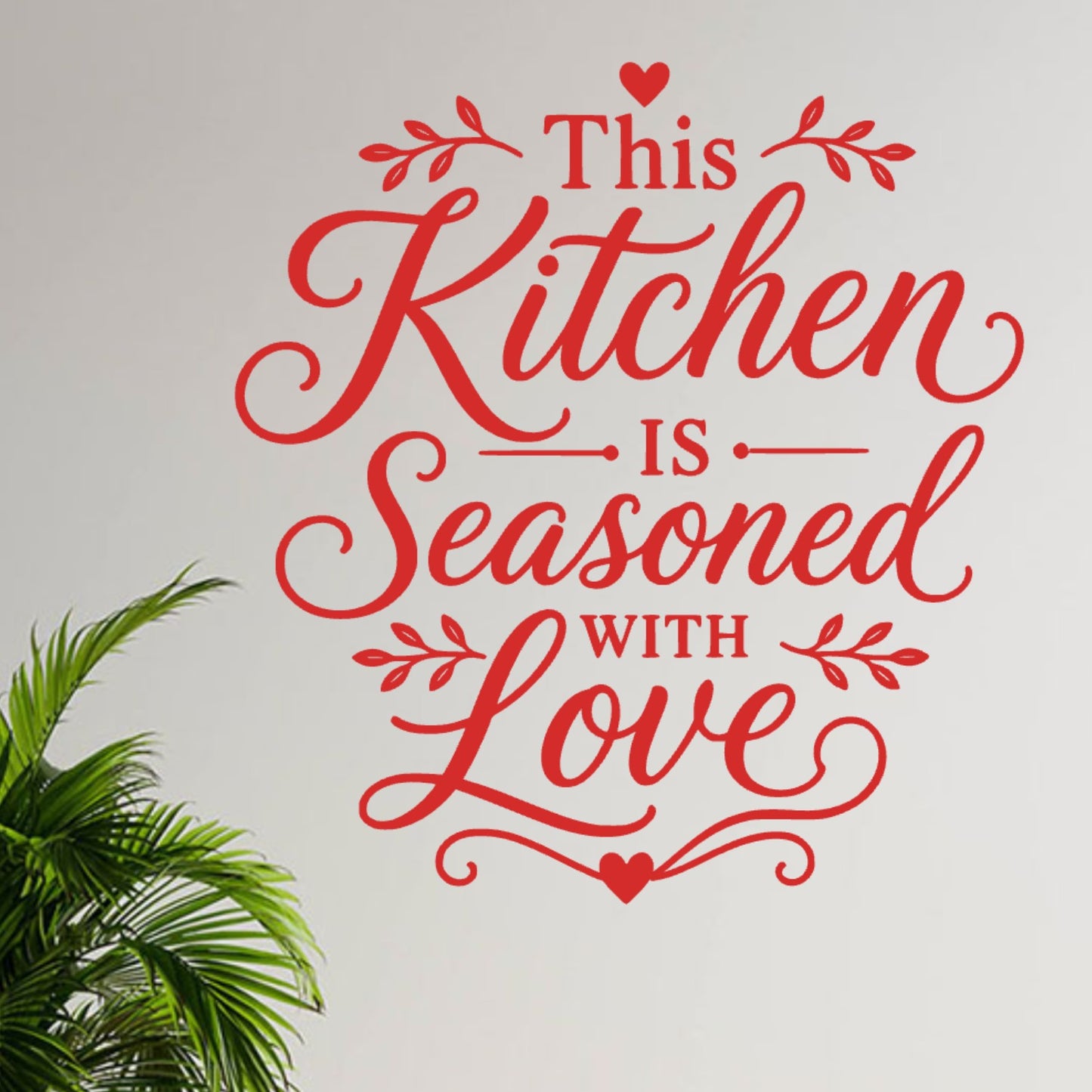 Farmhouse Kitchen Wall Sticker – This Kitchen Is Seasoned With Love Decal
