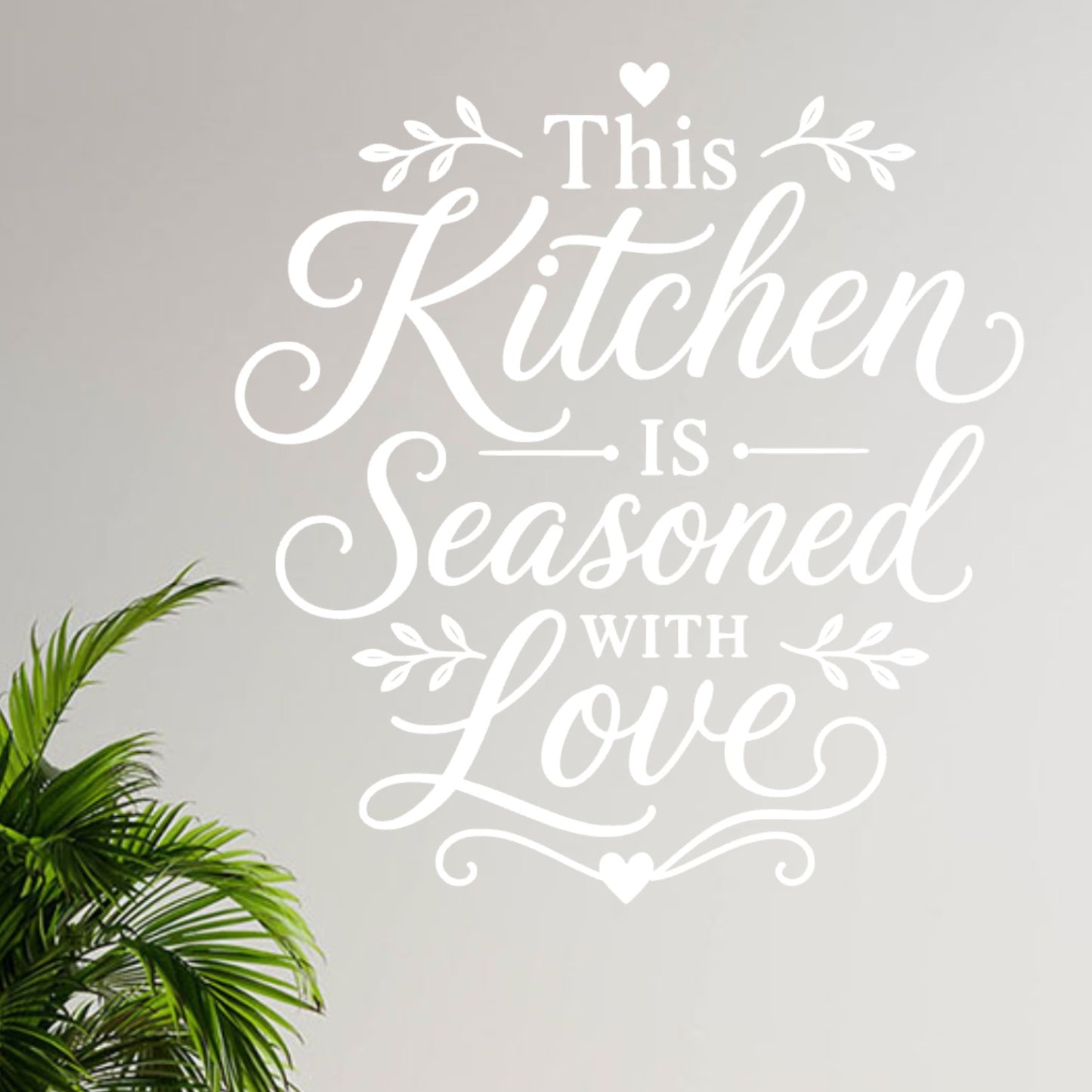 Farmhouse Kitchen Wall Sticker – This Kitchen Is Seasoned With Love Decal