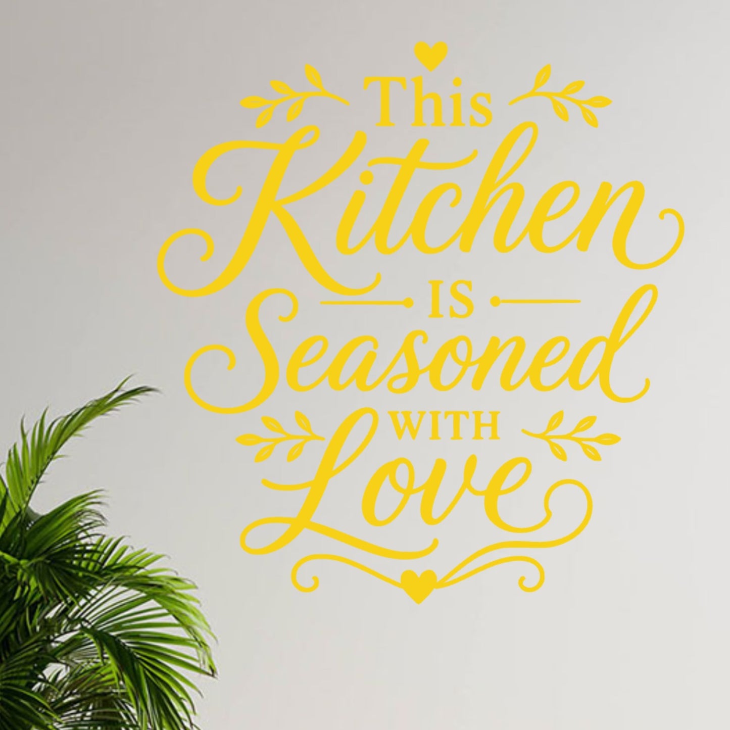 Farmhouse Kitchen Wall Sticker – This Kitchen Is Seasoned With Love Decal
