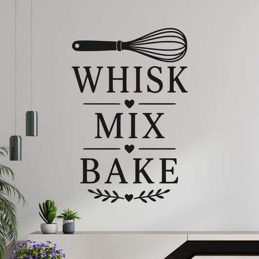 Whisk Mix Bake Wall Sticker – Baking Kitchen Decal