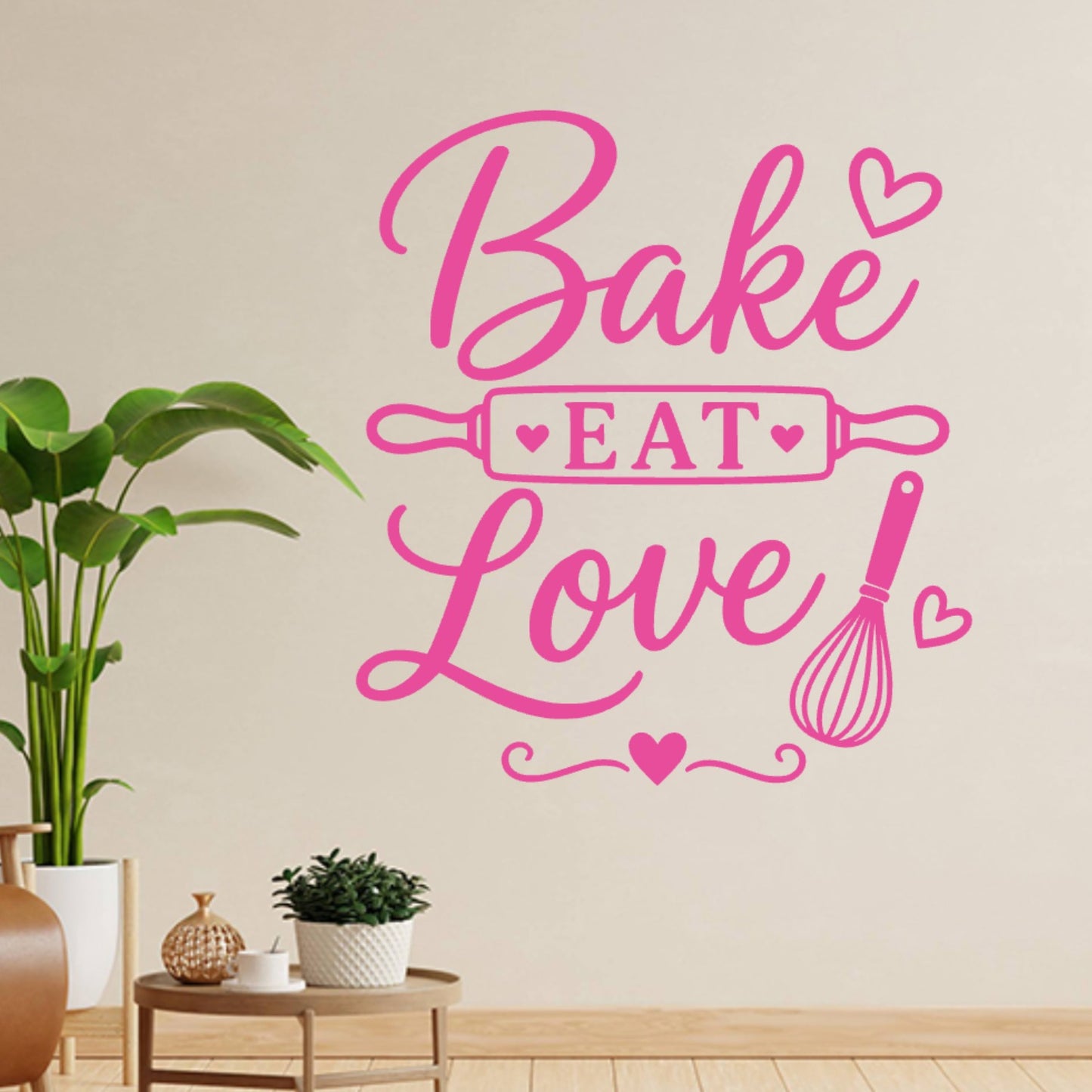 Baking Wall Sticker – Bake Eat Love Kitchen Decal