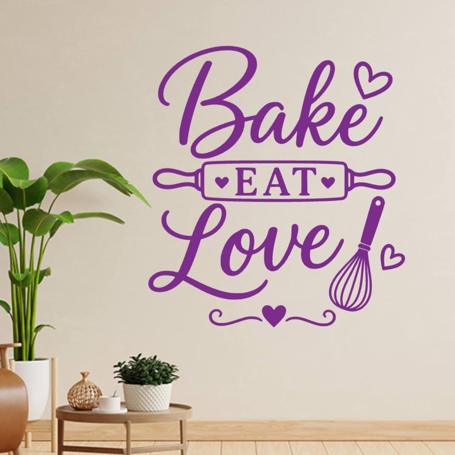 Baking Wall Sticker – Bake Eat Love Kitchen Decal