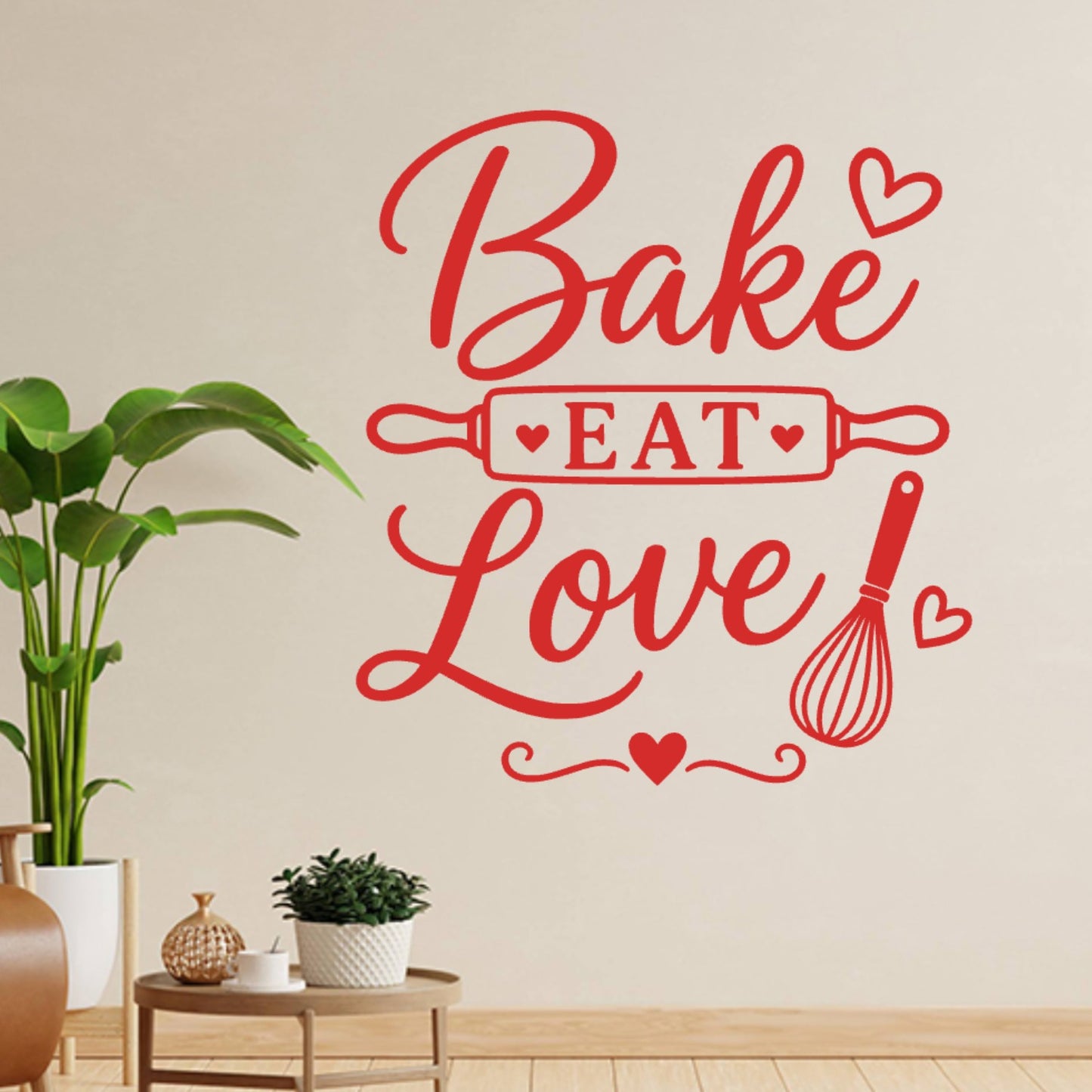 Baking Wall Sticker – Bake Eat Love Kitchen Decal