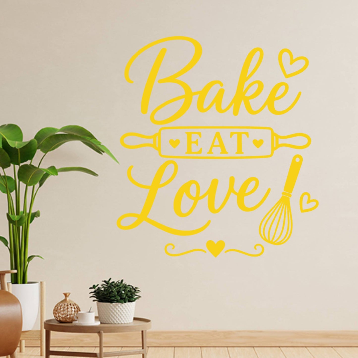 Baking Wall Sticker – Bake Eat Love Kitchen Decal